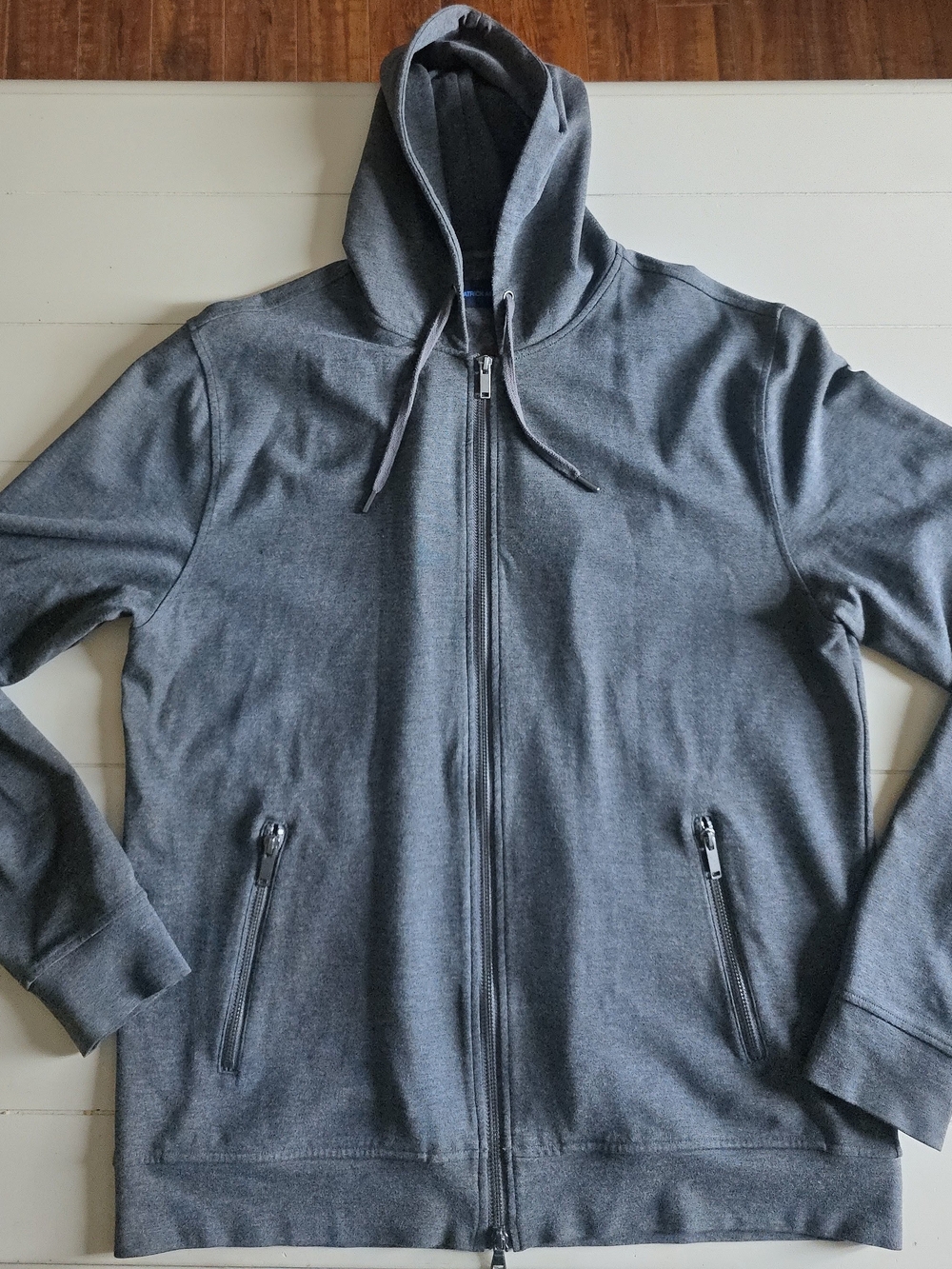 Patrick Assaraf Premium Full-Zip Hoodie Sweater